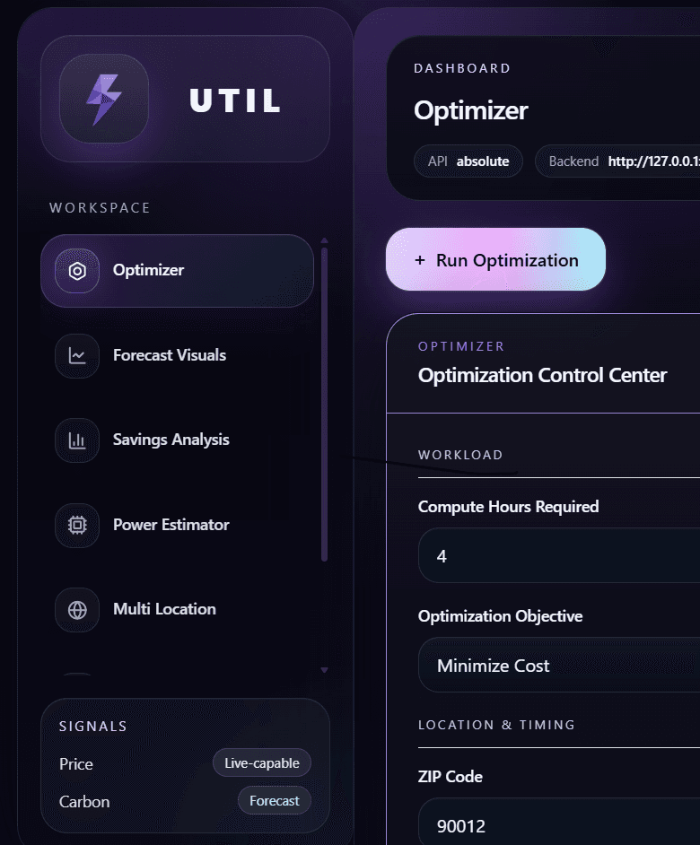 Util system overview